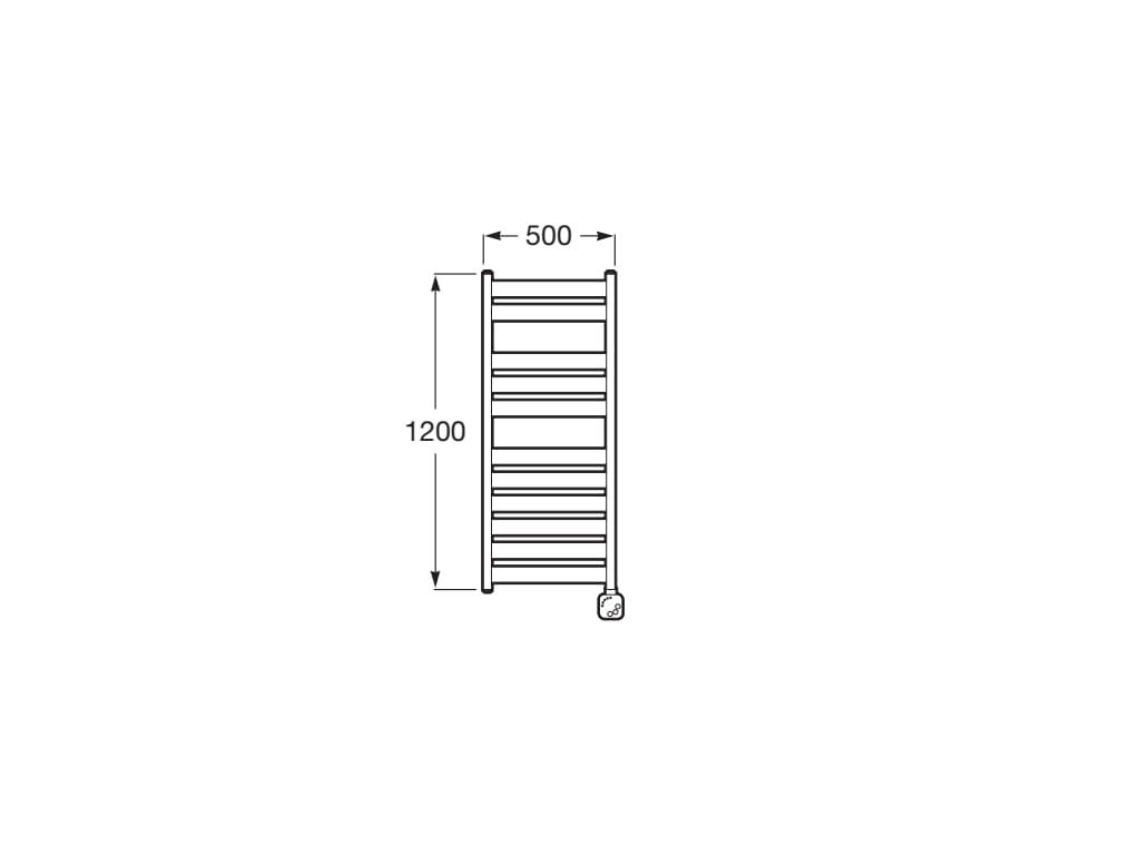 Roca - Toallero de agua Victoria 1200 mm Blanco A815505000 - BricoandPool