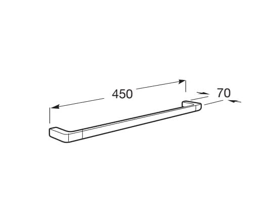 Roca - Toallero de lavabo Tempo 450 mm Cromado A817029001 - BricoandPool