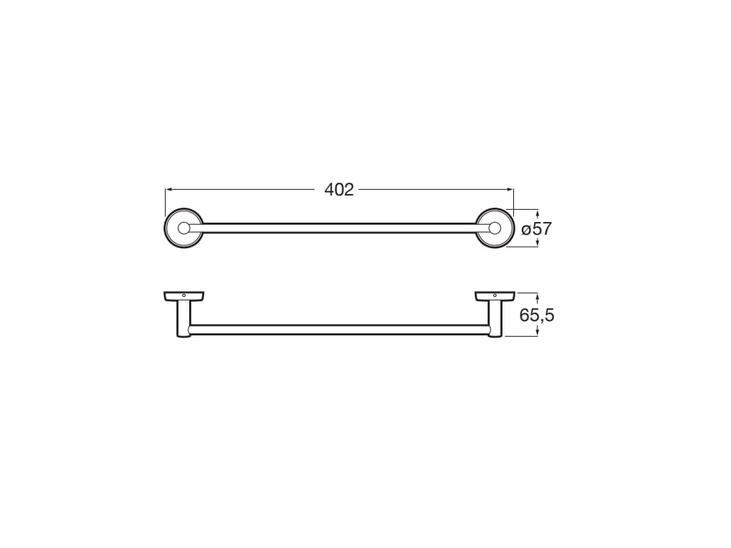 Roca - Toallero de lavabo Twin 400 mm Cromado A816709001 - BricoandPool