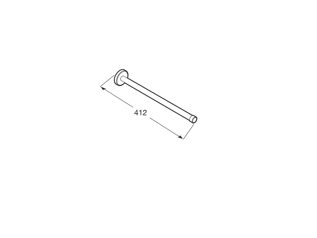 Roca - Toallero de pared Superinox 400 mm Mate A817310002 - BricoandPool