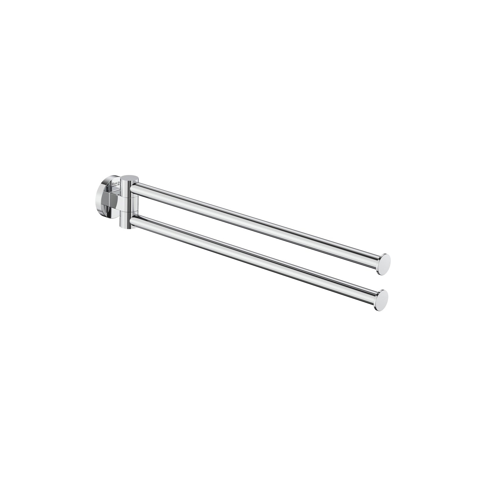 Roca - Toallero doble giratorio Hotels Round 69 x 56 x 432 mm Cromado A817578C00 - BricoandPool