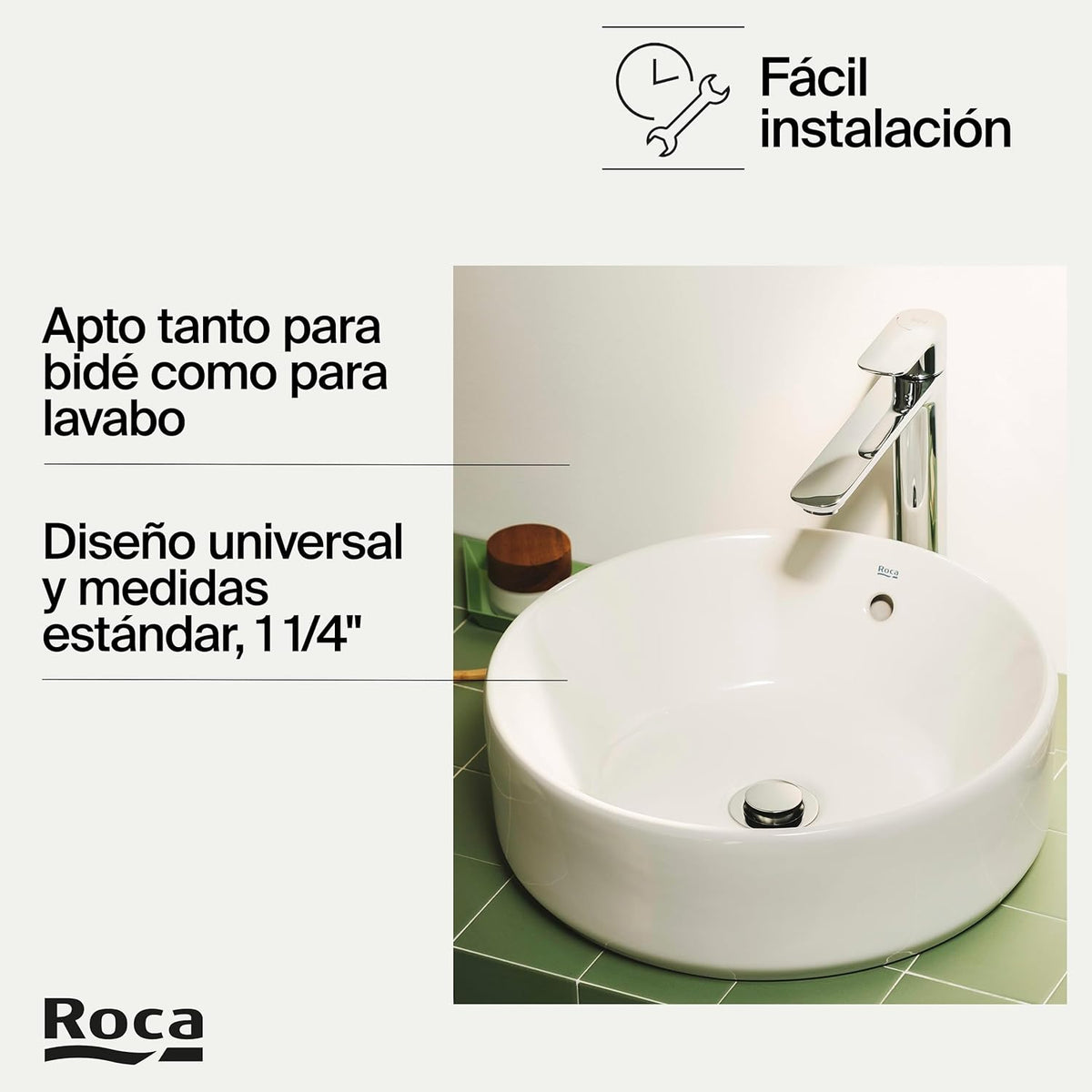 Roca - Válvula Lavabos/Bidés Aqua A505400000 - BricoandPool