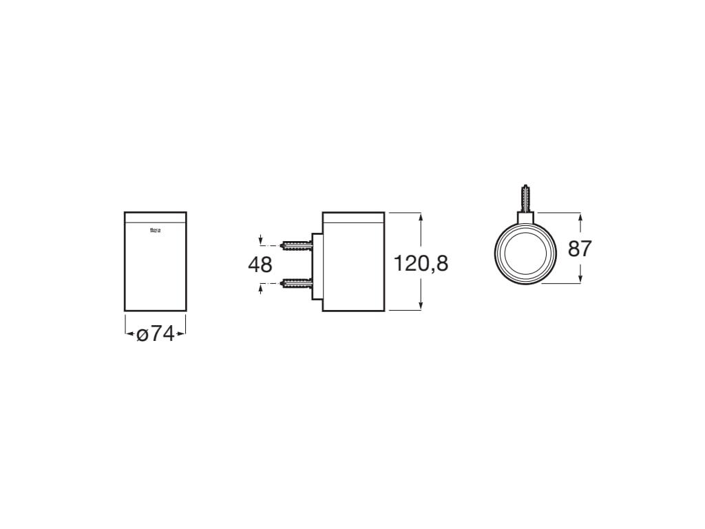 Roca - Vaso de pared Hotels Round Cromado A817595C00 - BricoandPool