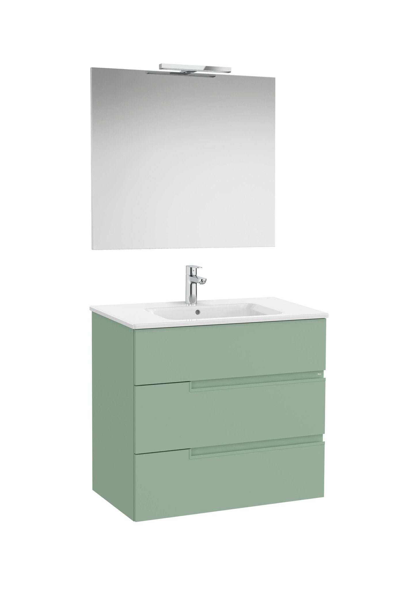 Roca - Victoria - N Mueble base Pack de tres cajones, lavabo, espejo y aplique LED Starlight - BricoandPool